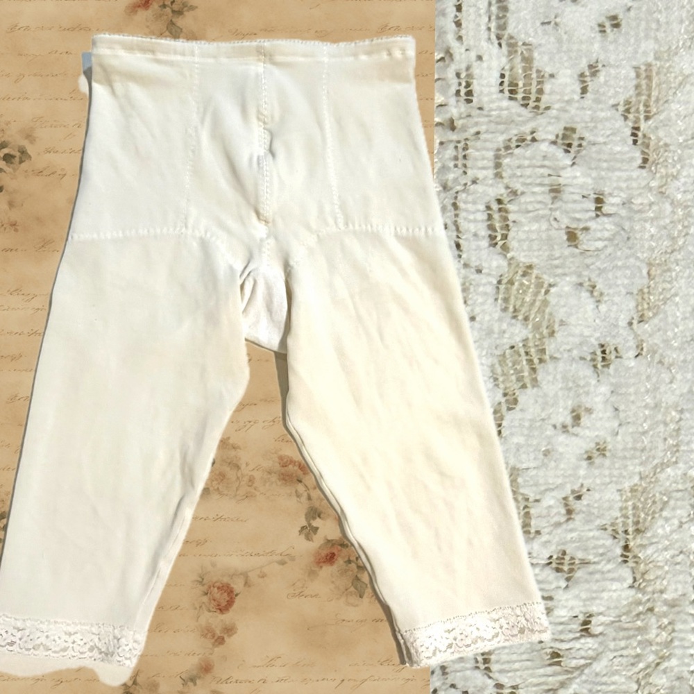 VINTAGE bloomers pant liner shapewear girdle lingerie lace stretchy spandex 70s